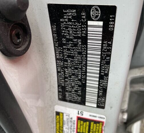 
								Salvaged Cars 2022 Toyota Camry full									