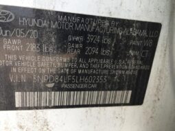 
										Salvaged Cars 2020 Hyundai Elantra full									