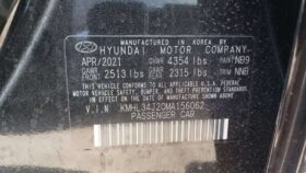 Salvaged Cars 2021 Hyundai Sonata
