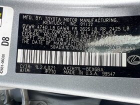 Salvaged Cars 2022 Lexus ES
