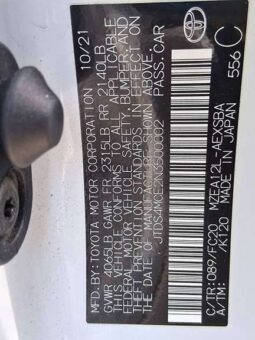
										Salvaged Cars 2022 Toyota Corolla full									