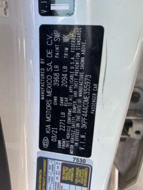 Salvaged Cars 2021 Kia Forte